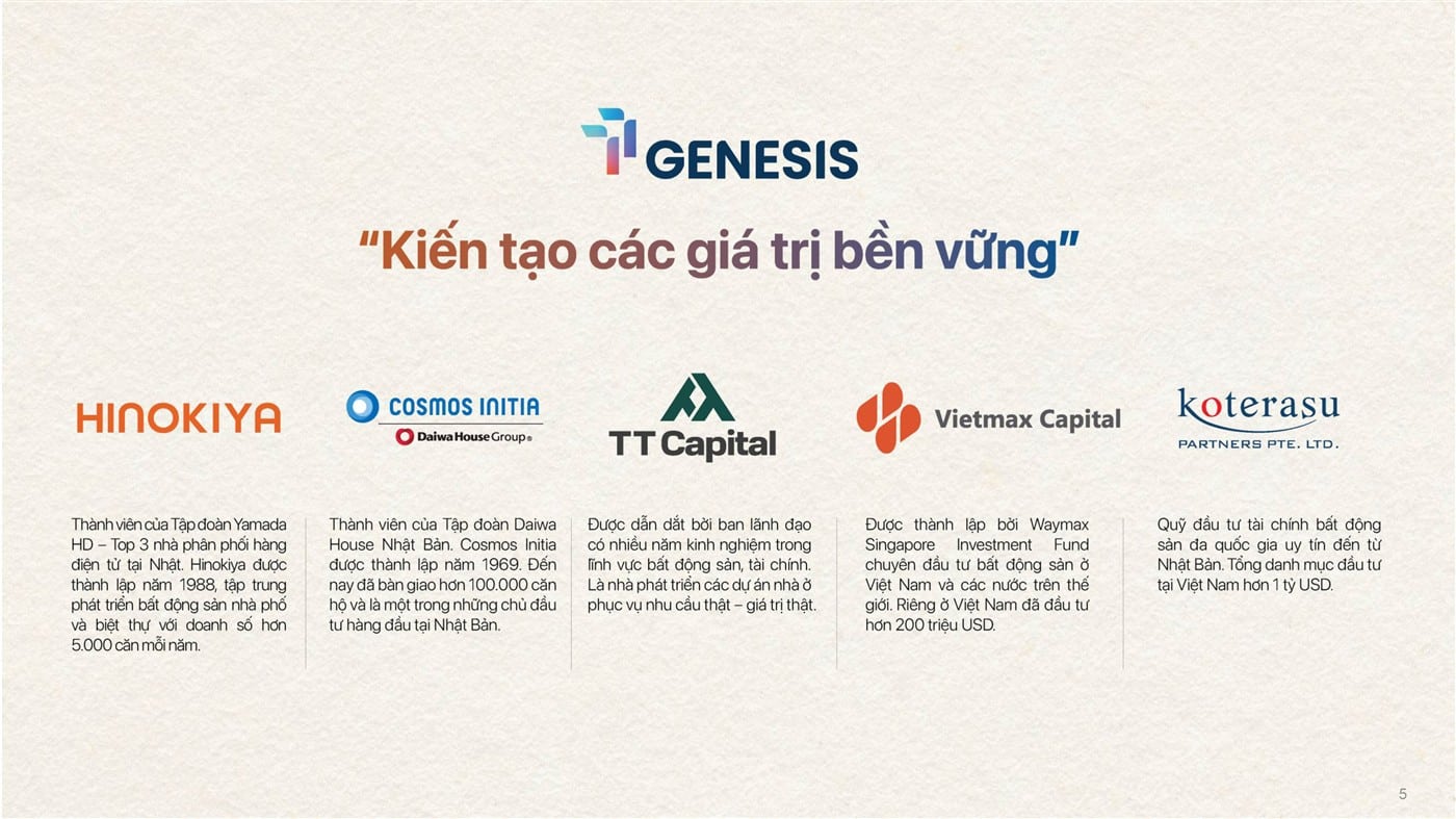 Các đối tác kiến tạo TT Genesis