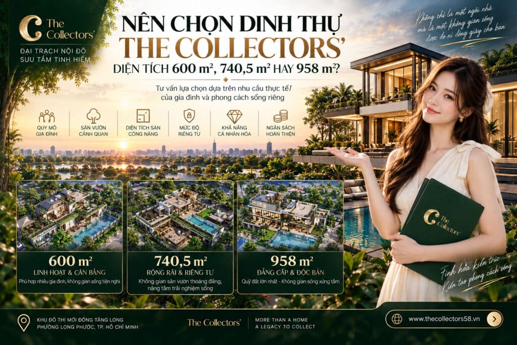 Nên Chọn Dinh Thự The Collectors' DT 600 m², 740,5 m² Hay 958 m²?