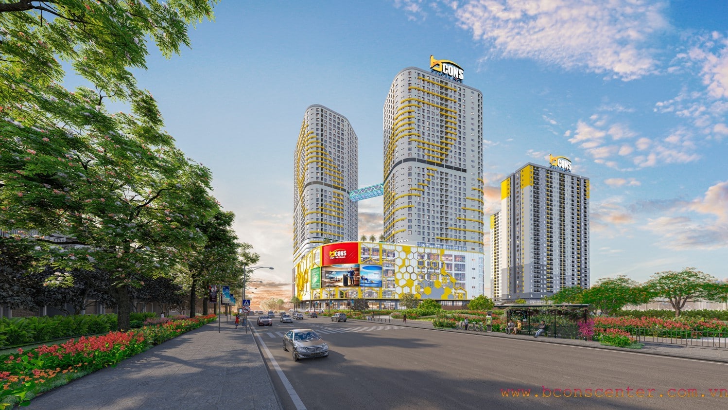 Phối cảnh dự án Bcons Center City
