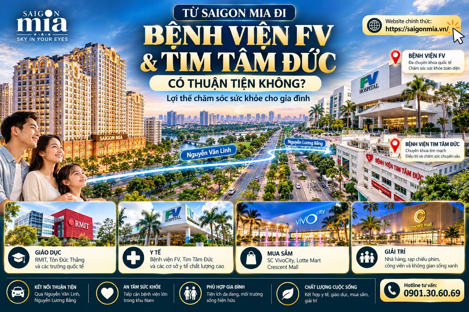 Từ Saigon Mia Đi Bệnh Viện FV Và Tim Tâm Đức Có Thuận Tiện Không?