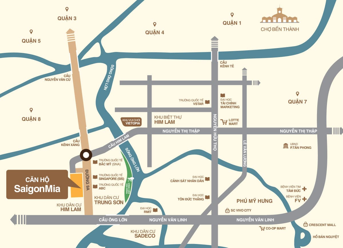 Vị trí dự án Sài Gòn Mia